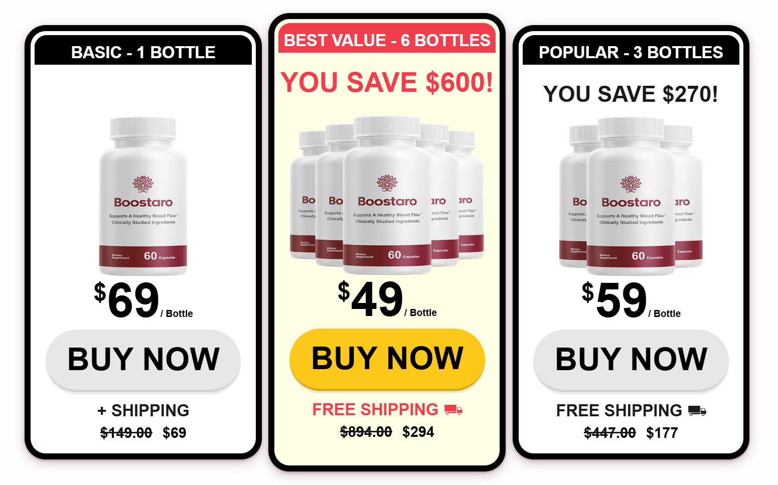 Boostaro natural best ED Supplement for Men